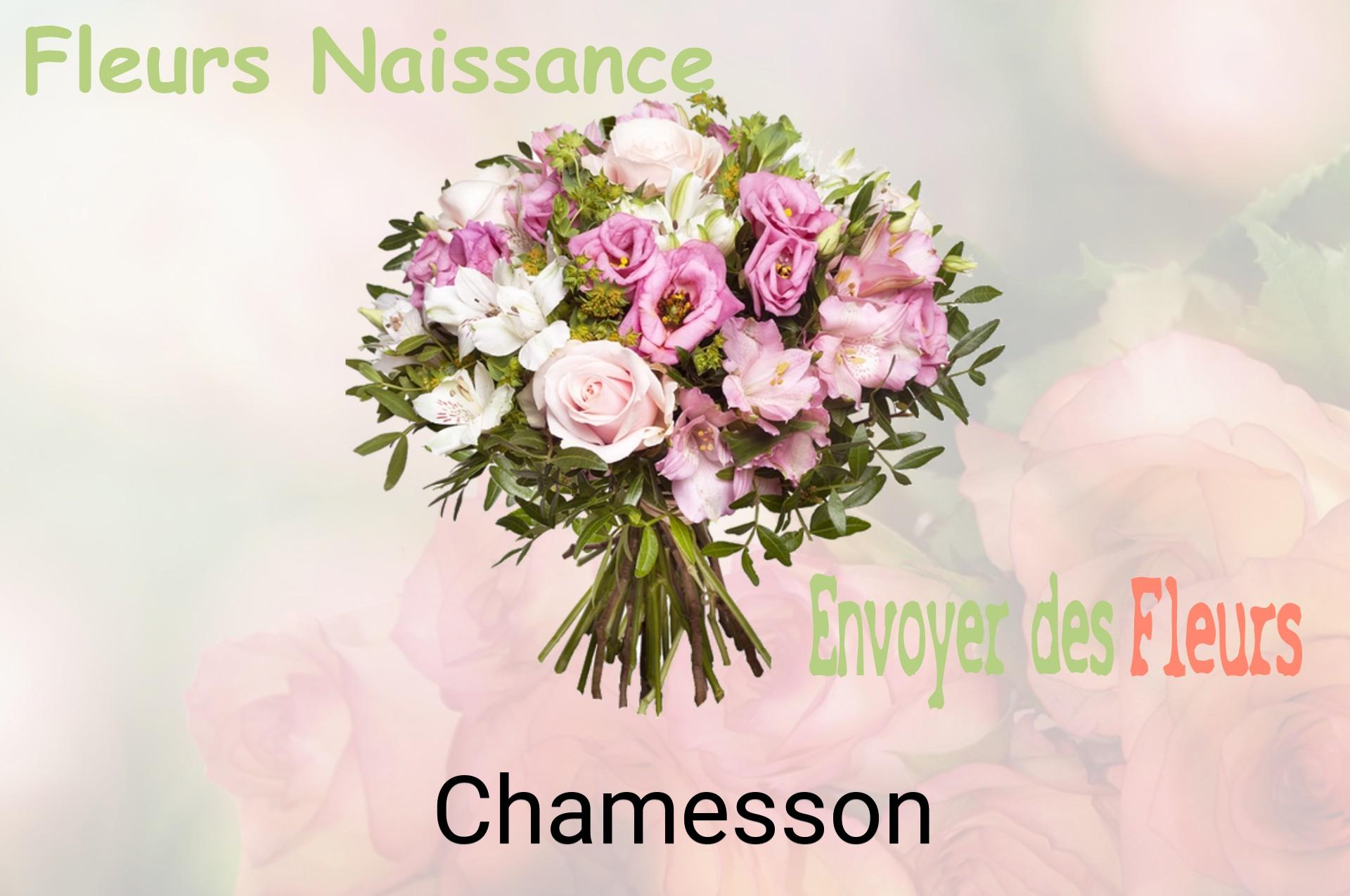 Bouquet de fleurs de naissance livré à Chamesson